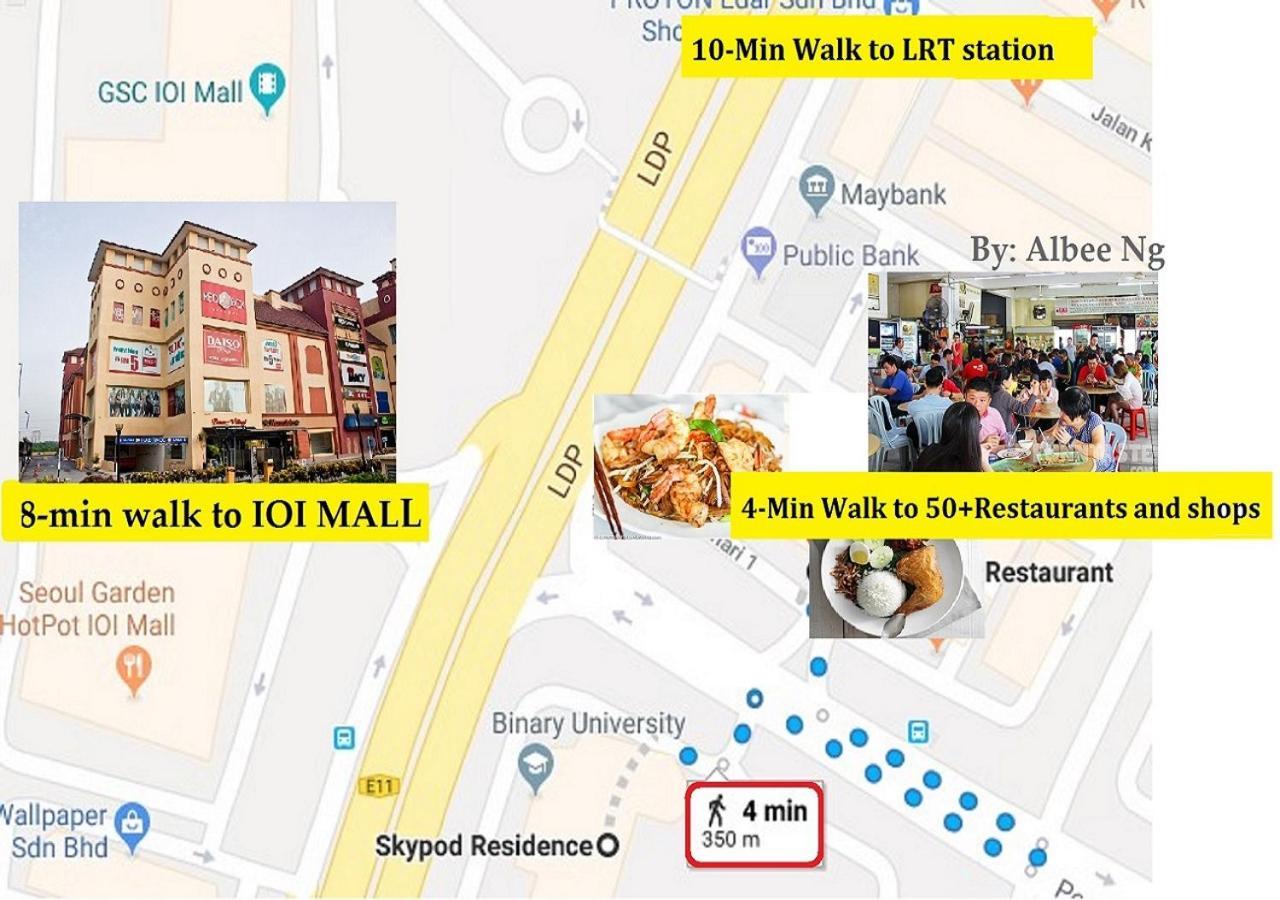 Puchong Skypod Residence, 1-5 Pax Cozy Unit, Walking Distance To Ioi Mall, 10Min Drive To Sunway Екстериор снимка